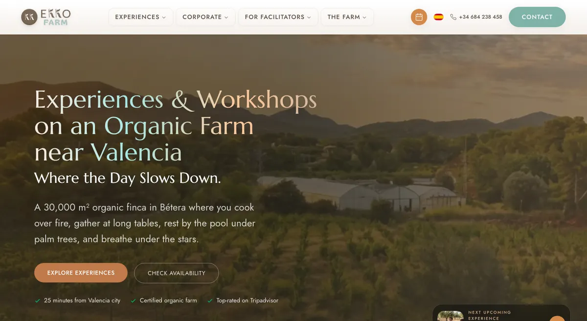 Front page of EkkoFarm